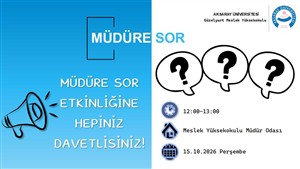 Müdüre Sor Etkinliği